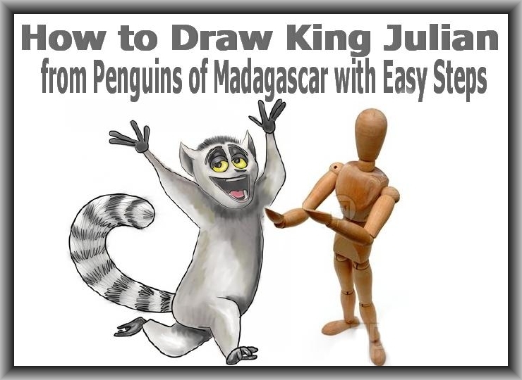 How to draw and paint King Julien from Madagascar - YouTube